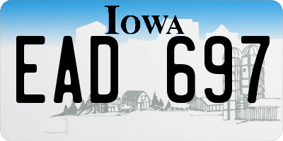 IA license plate EAD697