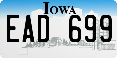 IA license plate EAD699