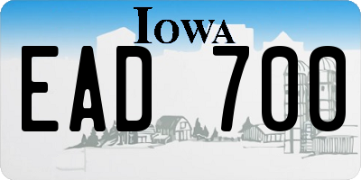 IA license plate EAD700