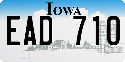 IA license plate EAD710