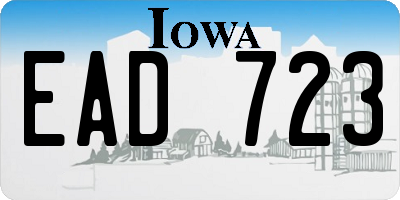 IA license plate EAD723