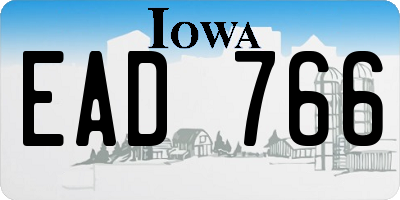 IA license plate EAD766