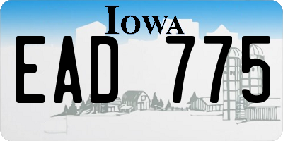 IA license plate EAD775