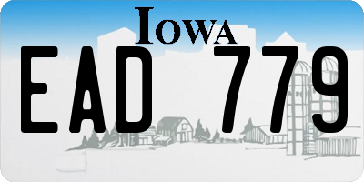 IA license plate EAD779