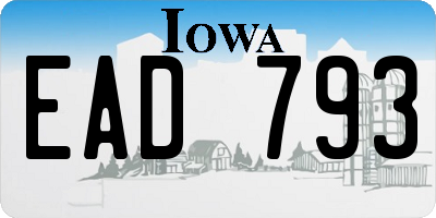 IA license plate EAD793