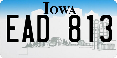 IA license plate EAD813