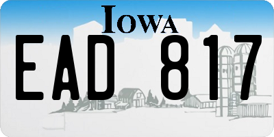 IA license plate EAD817