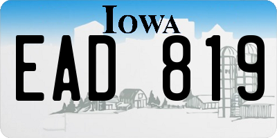 IA license plate EAD819