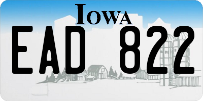 IA license plate EAD822
