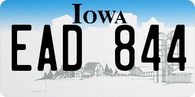 IA license plate EAD844