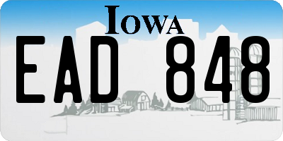 IA license plate EAD848