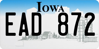 IA license plate EAD872