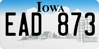 IA license plate EAD873