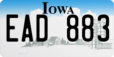 IA license plate EAD883