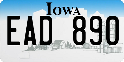 IA license plate EAD890