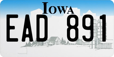 IA license plate EAD891