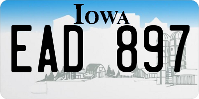 IA license plate EAD897