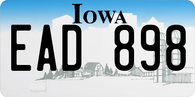 IA license plate EAD898