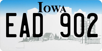 IA license plate EAD902