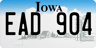 IA license plate EAD904