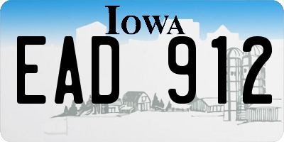 IA license plate EAD912