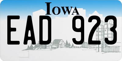 IA license plate EAD923