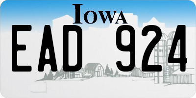 IA license plate EAD924