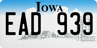 IA license plate EAD939