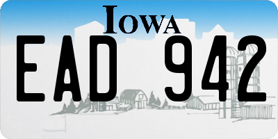 IA license plate EAD942