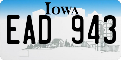 IA license plate EAD943
