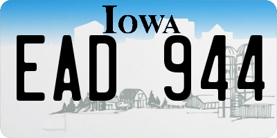 IA license plate EAD944