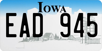 IA license plate EAD945
