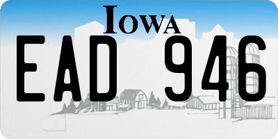 IA license plate EAD946