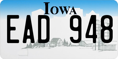 IA license plate EAD948