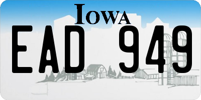 IA license plate EAD949