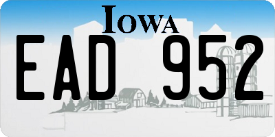 IA license plate EAD952