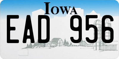 IA license plate EAD956