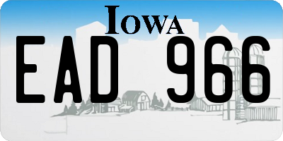 IA license plate EAD966