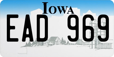 IA license plate EAD969