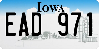 IA license plate EAD971