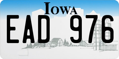 IA license plate EAD976