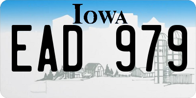 IA license plate EAD979