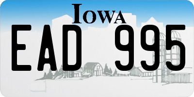 IA license plate EAD995