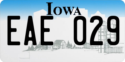 IA license plate EAE029