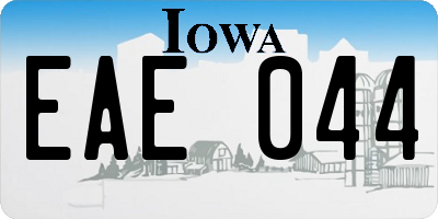 IA license plate EAE044