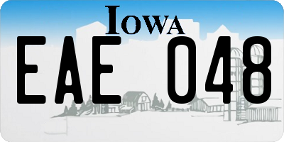 IA license plate EAE048