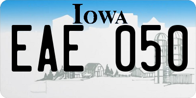 IA license plate EAE050