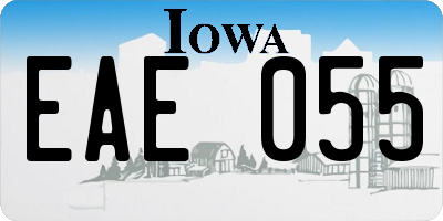 IA license plate EAE055