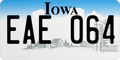 IA license plate EAE064