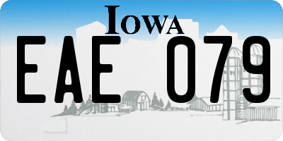 IA license plate EAE079